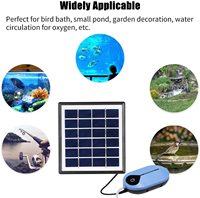 Aérateur Solaire Micro Panneau Offrant de l'Oxygène pour Aquarium de Pêche Extérieur avec Deux Modes de Pompe à Air Automatique