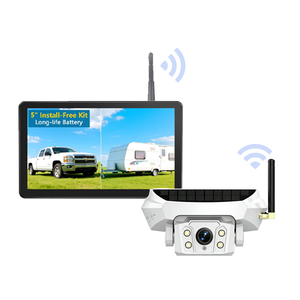 Promoción de Mayo: Sistema de Cámara de Reversa Inalámbrica con Energía Solar, Pantalla Dividida de 5 Pulgadas, 416 Días en Espera, Base Magnética, Instalación Gratuita - Product Image 1