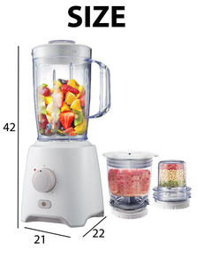 2'si 1 Arada Yiyecek Saklama Kabı ve Meyve Suyu <span class=keywords><strong>Blender</strong></span>'ı |   1.8L Kapasiteli 6 Bıçaklı Paslanmaz Çelik Bıçaklar 2 Hızlı Kilitlenebilir Kapaklı Smoothie Yapıcı Buz - Product Image 3