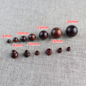 <b>Red</b> Sandalwood Loose <b>Beads</b> 6mm 8mm 10mm 12mm 15mm 18mm 20mm Round For Bracelet Making Polished Wood <b>Beads</b> - Product Image 1