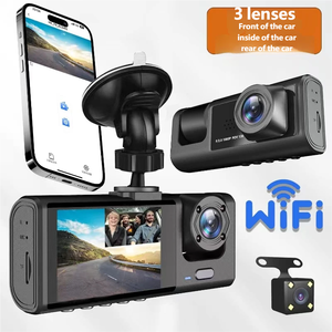 Loop Recording 1080P HD Three Lens Dual Lenses <strong>Car</strong> DVR <strong>Camera</strong> Super Night Vision Front/Rear Dash Cam Big IPS Screen App <strong>Control</strong> - Product Image 5