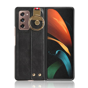 Luxus multifunktion ale Armband ständer PU Leder Handy hülle für Samsung Galaxy Z Fold 2 3 4 6 Rückseite mit Armband - Product Image 5
