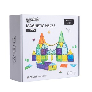 Nouveaux blocs de construction éducatifs Montessori 3D en plastique translucide portables pour enfants et bébés, ensemble de tuiles et de blocs de construction - Product Image 5