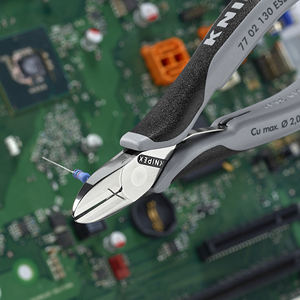 Knipex ESD Cortadores diagonales electrónicos 77 02 130 ESD Acero inoxidable Borde liso Grado industrial - Product Image 1