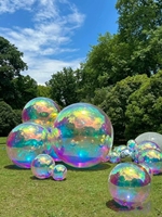 Boule miroir gonflable pour événements en plein air, pour la promotion de la marque, en PVC résistant aux intempéries
