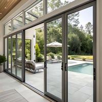 Perfil de Acero Inoxidable Ultra Estrecho de Tres Eslabones para Puerta Corredera, Resistente al Viento, para División Interior de Hoteles y Villas