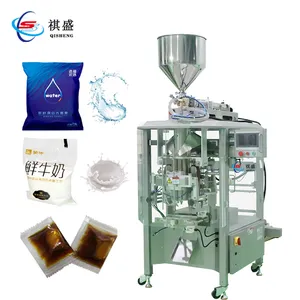 Small Vertical Liquid And Paste Bag Filling Packing Machine Automatic Sachet Packet Pouch 3 4 Side Seal Packaging Machine
