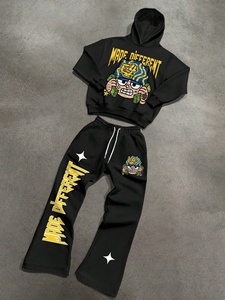 Thời Trang Đường Phố Tracksuit <span class=keywords><strong>N</strong></span>ặng 500 GSM Hip-Hop Phong Cách Sweatsuit In Cộng Với Kích Thước Hoodie Và Sweatpants Tracksuit <span class=keywords><strong>Set</strong></span> Cho Nam Giới - Product Image 2