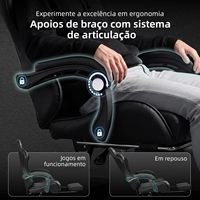 Fauteuil de bureau ergonomique en cuir à dossier haut, pivotant et inclinable, avec accoudoirs réglables, idéal pour le gaming et le travail sur PC – Vente en gros