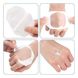 แผ่นปิดแผลใสกันน้ำชนิด PU สำหรับสายสวนทางหลอดเลือดดำ ขนาด 6x7 ซม. ใช้ในโรงพยาบาล แบบใช้ครั้งเดียว สำหรับยึดสายสวนทางหลอดเลือดดำ การแต่งกาย - Product Image 4