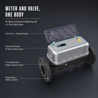 Compteur d'eau ultrasonique intégré avec vanne, protection IP68, alimenté par énergie solaire pour l'irrigation et la surveillance des eaux souterraines