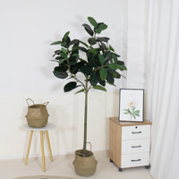 Grand arbre artificiel en plastique vert en pot, décoratif et doux, pour salon, table basse, paysage, pot de Noël, Black Diamond