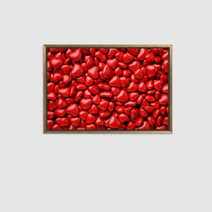 Heart Candy Canvas <b>Art</b>: Modern Kitchen <b>Wall</b> Decor, Printed Design,GOLD <b>FRAMED</b> CANVAS - Product Image 2