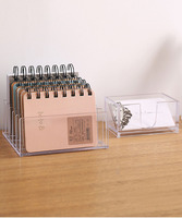 Organisateur de bureau multifonction moderne en acrylique pour livres, notes, palettes de fards à paupières, blush et accessoires de maquillage
