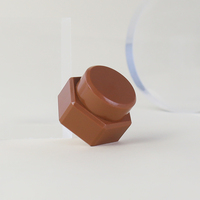 Pot hexagonal en plastique PP 3g 5g, mini-récipient pour gel de construction avec capuchon rond, pot de gel dépoli résistant aux UV, emballage