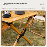 Outdoor Aluminiumlegierung Rechteckiger Tragbarer Klapptisch Ultraleichter Eierrolltisch für Camping, Grillen, Reisen und Nachtmarktstände