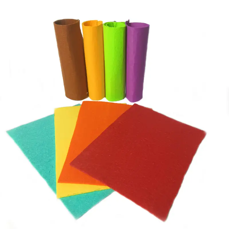 Leading Factory 100% polyester nonwoven felt roll needle punch non woven felt fabric for carpets coasters felt bag