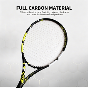 Raqueta de Tenis Profesional de Fibra de Carbono, Diseño Ligero, Tamaño de Cabeza Medio-Grande, Encordado de Alta Tensión, para Juego de Élite y Competición - Product Image 5