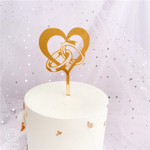 Honey And Sweetness Acrylic <b>Cake</b> Topper With Love Heart Rose Rings Valentine Wedding Decor For <b>Cake</b> <b>Decorating</b> <b>Supplies</b> - Product Image 4