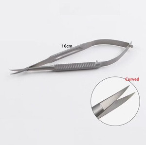 Ciseaux chirurgicaux ophtalmiques en acier inoxydable de 16cm Ciseaux cornéens Castroviejo Ciseaux conjonctivaux - Product Image 2