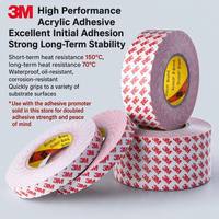 Nastro Biadesivo in Tessuto 3M 55236 Semi-Trasparente Ultra Sottile 0,12mm, Adesivo Forte per Montaggio Targhette, Elettrodomestici, Confezioni Regalo