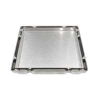 Prix d'usine Siphon de sol carré en acier inoxydable 304 pour salle de bain, avec insert pour carrelage, drain de douche invisible