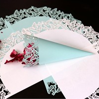 Kerucut Konfeti Bentuk Kupu-kupu Putih Potongan Laser untuk Pernikahan, Lempar Kelopak Bunga, Lempar Beras, DIY, Souvenir Pesta, Wadah Kertas, Grosir