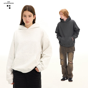 Felpa oversize 460G maglioni pesanti tinta unita felpa in pile foderata con cappuccio spessa felpa per <span class=keywords><strong>uomo</strong></span> e donna inverno - Product Image 2