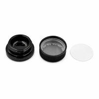 Pot en verre noir de 5 ml et 9 ml avec couvercle à vis hermétique pour l'extrait de résine, l'huile et l'emballage cosmétique
