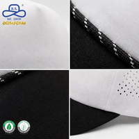Casquette de baseball personnalisée à 5 panneaux avec perforations laser OEM, respirante, pour le golf et le sport, style snapback bicolore, vente en gros