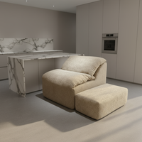 Canapé modulaire convertible inclinable en cuir véritable moderne avec tissu compressé Biaoguan, canapé sectionnel une place pour salon