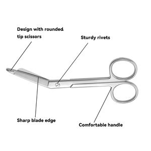 Tijeras <span class=keywords><strong>para</strong></span> Vendajes Médicos de Acero Inoxidable 2Cr13 de Grado Industrial de Alta Calidad, con Borde Dentado, Ecológicas - Product Image 5