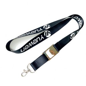 Personalized Fashion <b>Polyester</b> Ribbon Satin <b>Lanyard</b> With Silk Screen Printing Custom Neck Strap and Logo - Product Image 3
