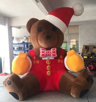 Vente Flash : Ours en Peluche Gonflable de Noël pour Décoration de Fête en Extérieur, Modèle Gonflable de Chat Noir Monstre de Dessin Animé