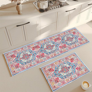 Tapete de Cocina de Felpa Dove, Rectangular, con Patrón de Medallón, Antideslizante, Absorbente, Lavable, de Fibra de Poliéster 23DFR0024 - Product Image 3