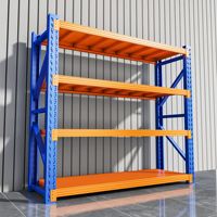 Étagère de garage Lbhj Lc à 4 niveaux en acier carbone, support de rangement robuste pour outils, type rectangulaire multifonctionnel en métal