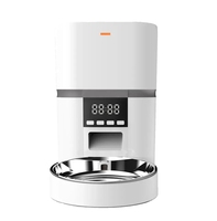 NOUVEAU Distributeur automatique intelligent de nourriture pour animaux de compagnie 4L, distributeur de nourriture pour chiens et chats avec bol en acier inoxydable