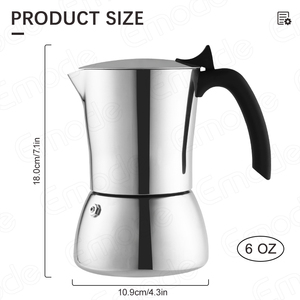 Machine à espresso et à <span class=keywords><strong>café</strong></span> Emode Classic Stovetop, cafetière Moka pour <span class=keywords><strong>café</strong></span> italien et cubain, cafetière Greca, cafeteras - Product Image 3