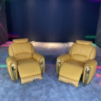 Luxuriöses Modernes Echtleder-Elektrisches Relaxsofa mit Massagefunktion für Zuhause & Hotel zur Nutzung im Heimkino