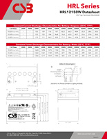 Batterie au plomb-acide scellée AGM VRLA haute performance CSB HRL12150W 12V 150W pour alimentation sans interruption Eaton APC, éclairage d'urgence