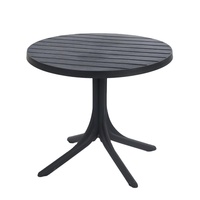 Table de bistrot ronde en plastique résistant aux intempéries, idéale pour terrasse, balcon, café, restaurant – Direct Usine