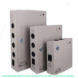 Alimentatore 12V <span class=keywords><strong>10A</strong></span> 9CH, 12V 20A 18CH, 12V 30A 18CH, Uscita Singola, Custodia in Alluminio per CCTV - Product Image 2