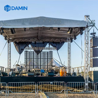 Structure modulaire en treillis d'aluminium 6061-T6/6082-T2 argentée, certifiée ISO/CE/TUV, pour stands de salons professionnels