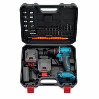 Juego de Taladro Inalámbrico de Alta Eficiencia de 21V con Batería de Litio, Destornillador Eléctrico, Kit de Herramientas Eléctricas para Taller