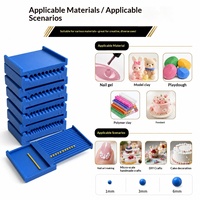 Rouleau à épaisser et à former des boules en pâte polymère 2-en-1, outil de modelage 3D pour fleurs et sphères en gel pour nail art