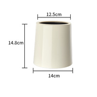Bureau circulaire double couche avec mini-bac de rangement et poubelle de bureau en plastique comprenant une corbeille à papier et des poubelles