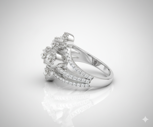 Anillo de Diamantes de Lujo para Mujer, Diamantes Naturales y Cultivados en Laboratorio Disponibles, Plata 925, Oro de 9, 10, 14 y 18 Quilates, Joyería de Diseño - Product Image 5