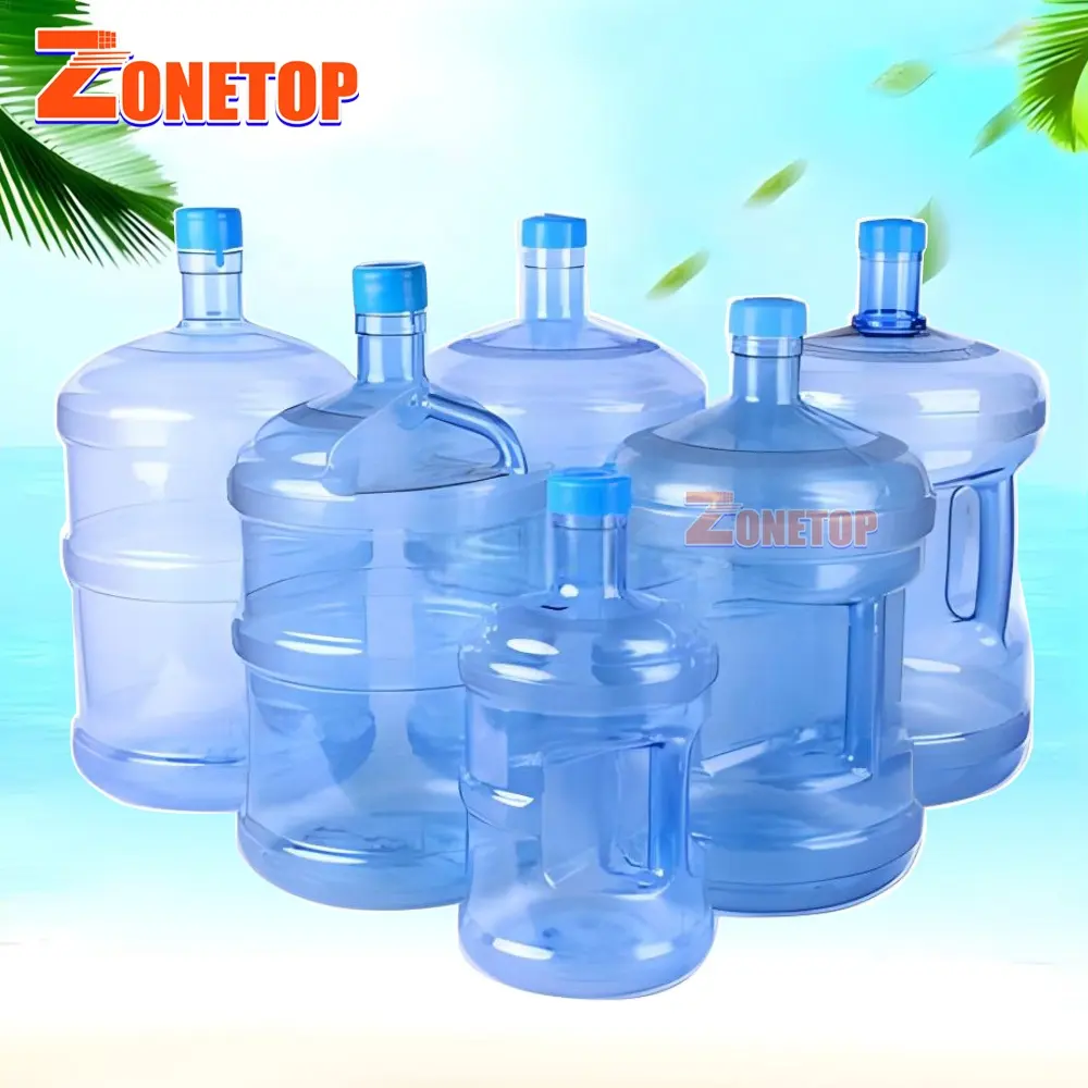 Botol air minum plastik hewan peliharaan, sertifikat SGS 5 galon 18 L 18.9 Ltr 19 liter 19ltr 20 Liter 5 galon dengan pegangan