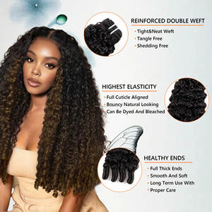 Extensiones de Cabello Humano Birmano Rizado sin Procesar al por Mayor, Mechones de Cabello Virgen con Rizo en Espiral en las Puntas - Product Image 5