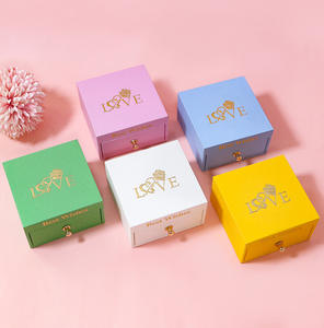 ดูไบเครื่องประดับเครื่องประดับแบรนด์ที่กำหนดเองสีสไลด์ลิ้นชักบรรจุภัณฑ์หรูหราของขวัญมาการองต่างหูกล่องจี้แหวน - Product Image 5